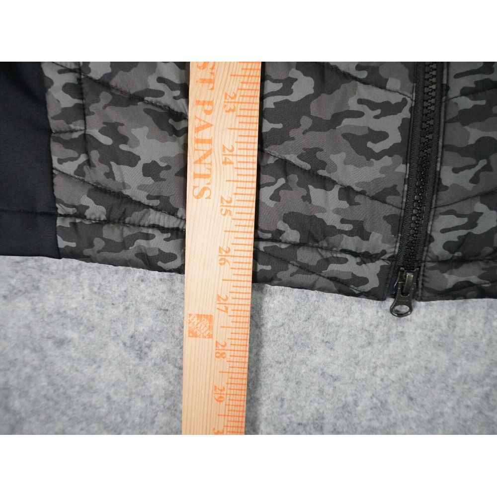Donald Ross Jacket Mens Medium Black Gray‎ Camo Long Sleeve Full Zip Hybrid Golf - Picture 4 of 11
